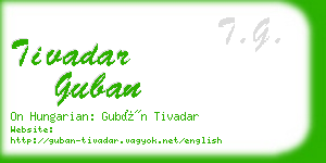 tivadar guban business card
